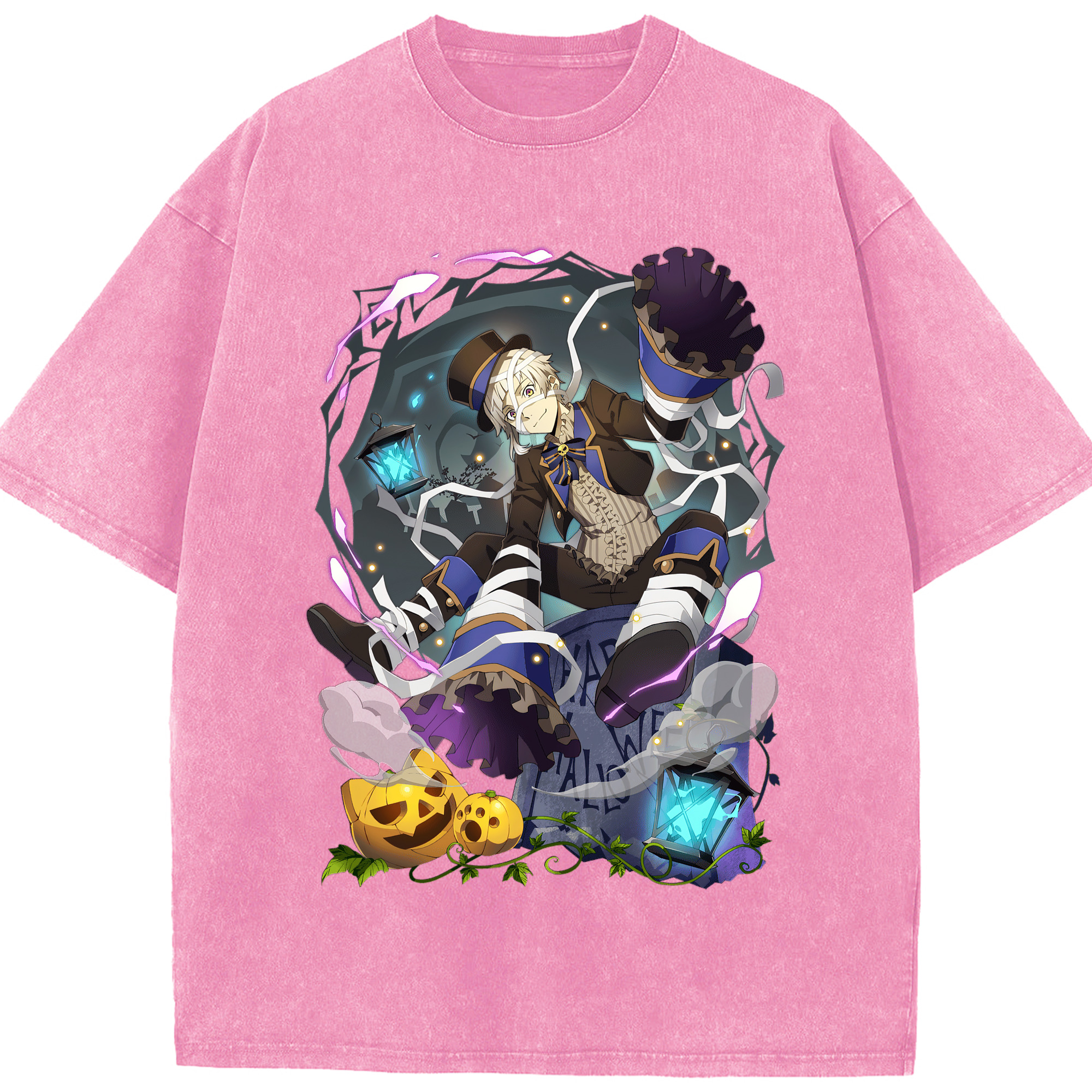 （画像用） 文豪ストレイドッグス Bungo Stray Dogs 綿100% ヴィンテージ風 半袖Tシャツ（フロントプリント）